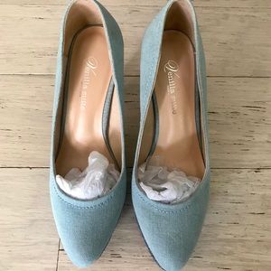 Denim pumps size 9